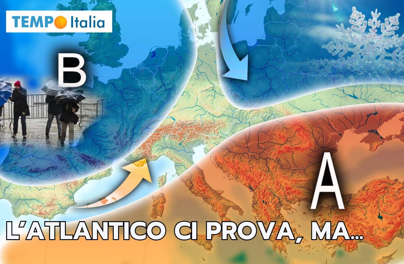 Meteo: l’Atlantico ci vuole provare, ma forse non ha la forza