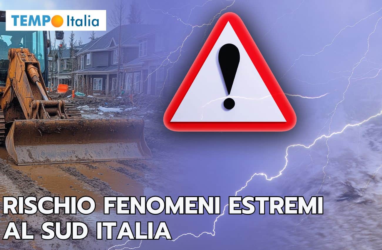 Meteo: il SUD Italia a rischio FENOMENI ESTREMI, ecco quando