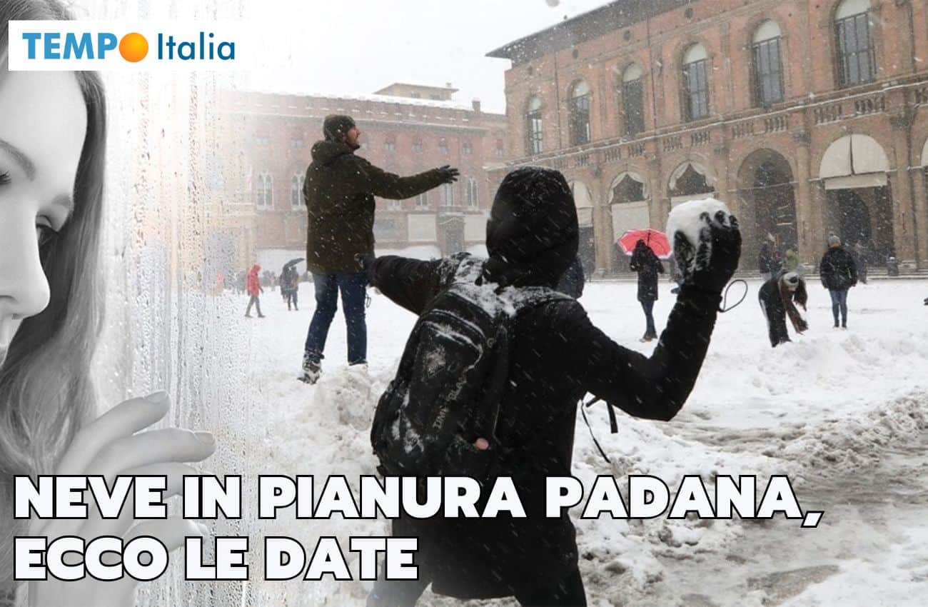 Meteo: neve in Pianura Padana, ecco le date