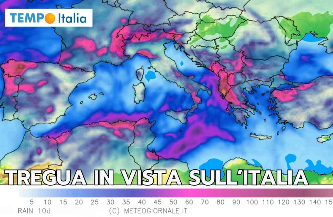 Meteo piogge 10 giorni: arriva un po’ di tregua