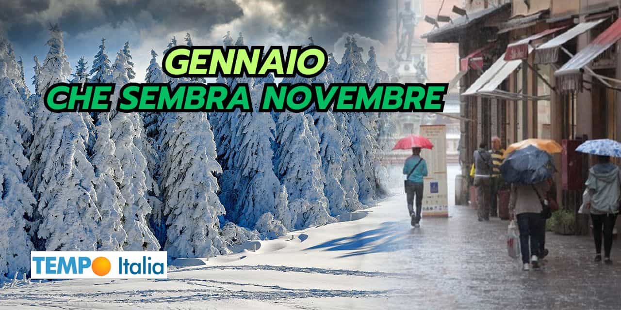 Meteo: Gennaio autunnale, NEVE ma solo a queste quote