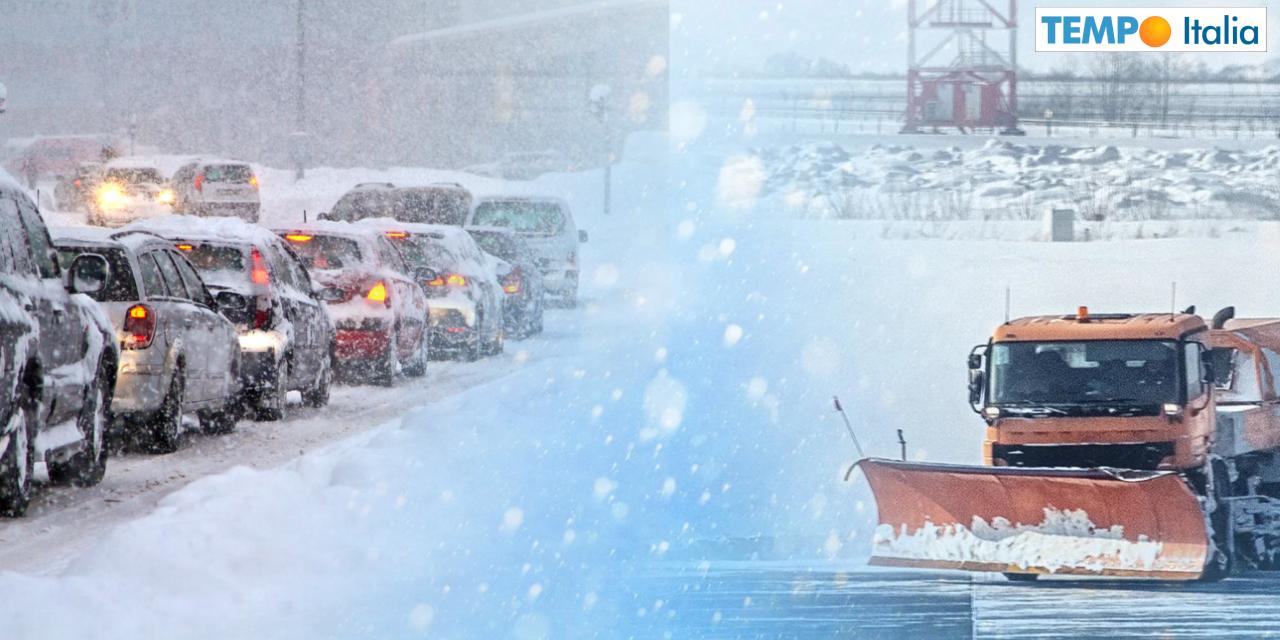 La neve arriva su alcune aree del Centro-Sud