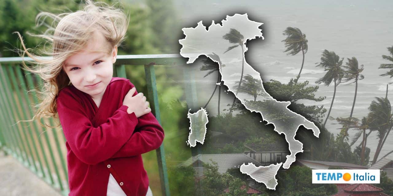 Meteo: tempesta di vento improvvisa Martedì 28 su queste regioni