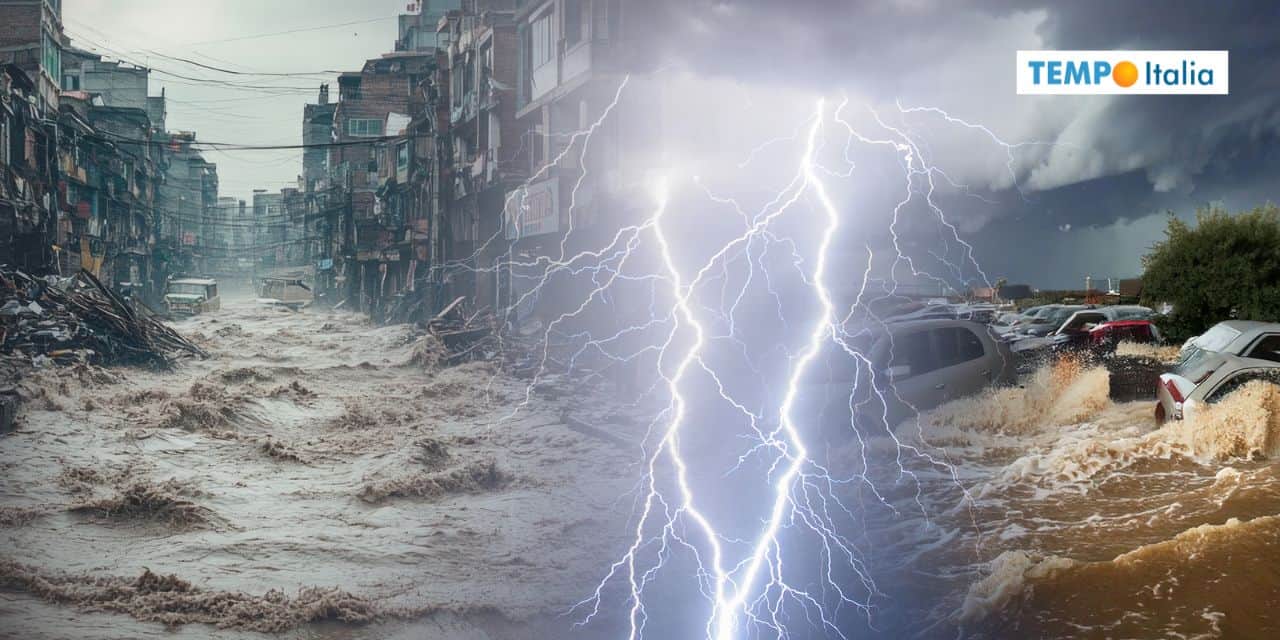 Meteo: piogge torrenziali entro Lunedì, 500 mm di pioggia su queste regioni