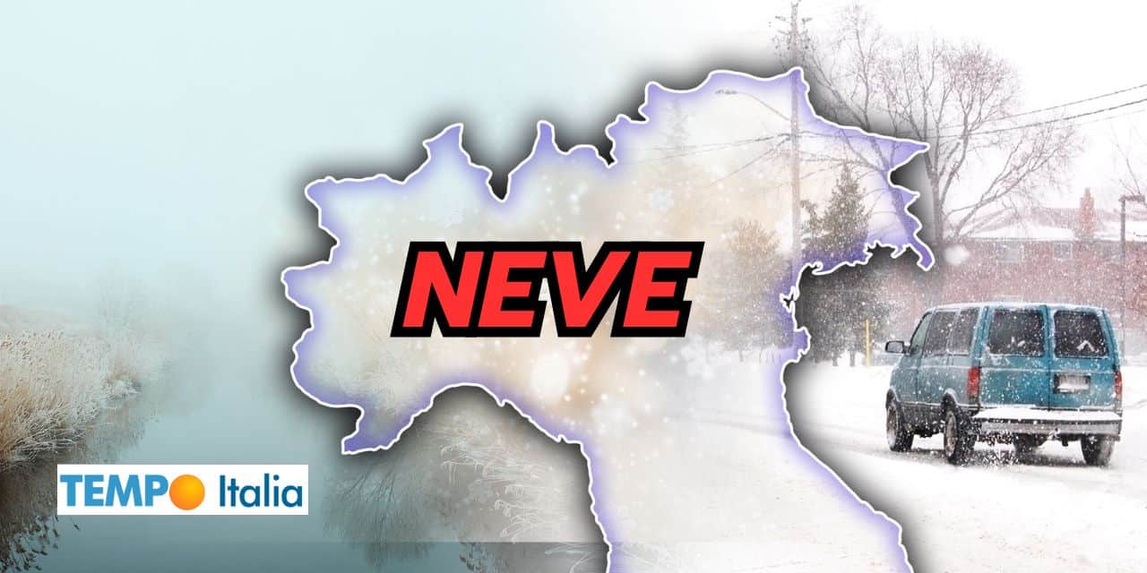 Pianura Padana PARALIZZATA dalla neve, evento meteo che fa scalpore