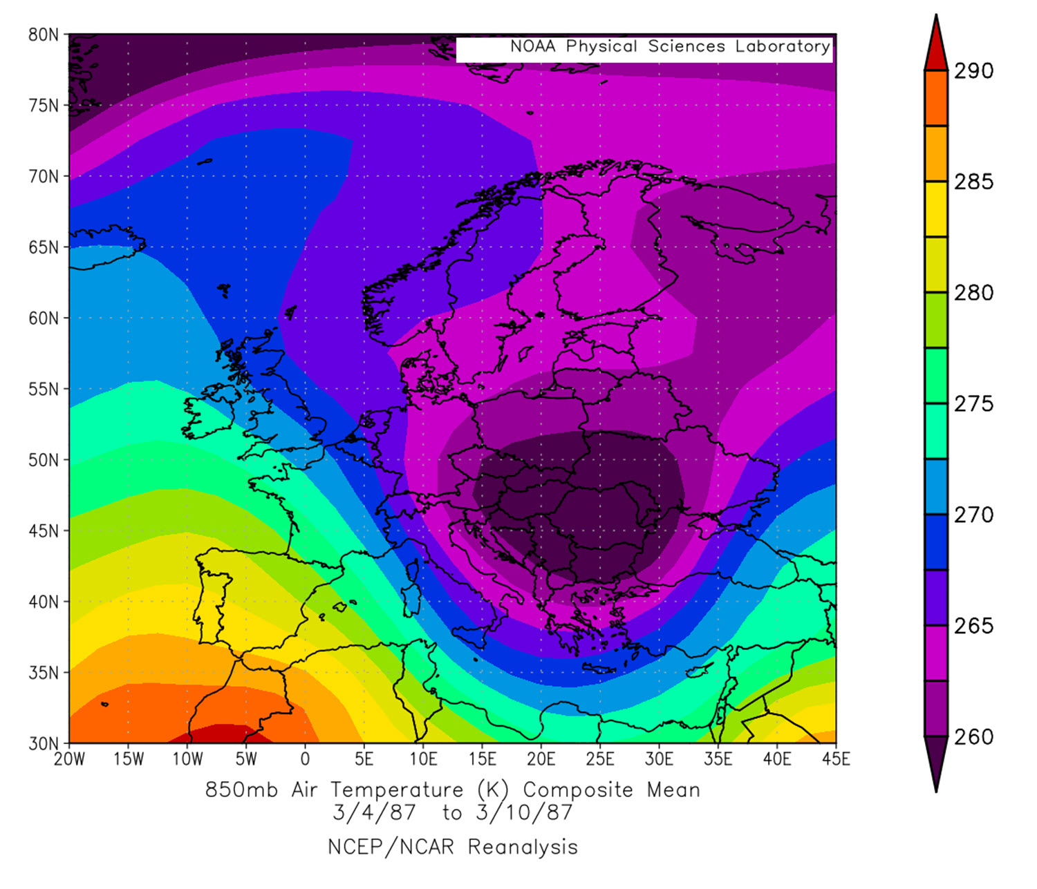 Meteo: l’ondata di gelo del Marzo 1987 2 temperatura ondata di gelo 1987 17 hgt