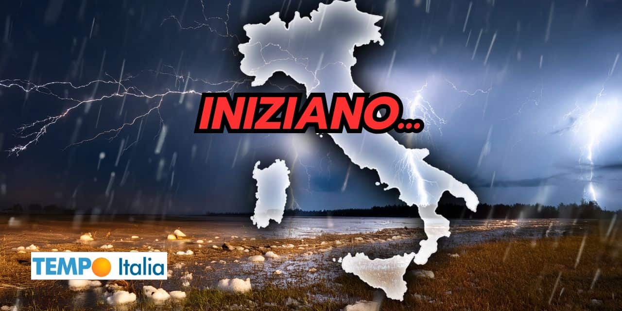 Iniziano i forti temporali: ecco il meteo estremo