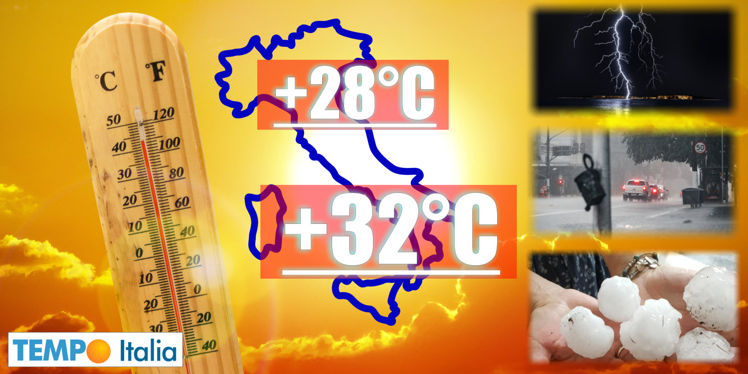 Meteo tra Aprile e Maggio, caldo stravagante tra piogge e grandinate