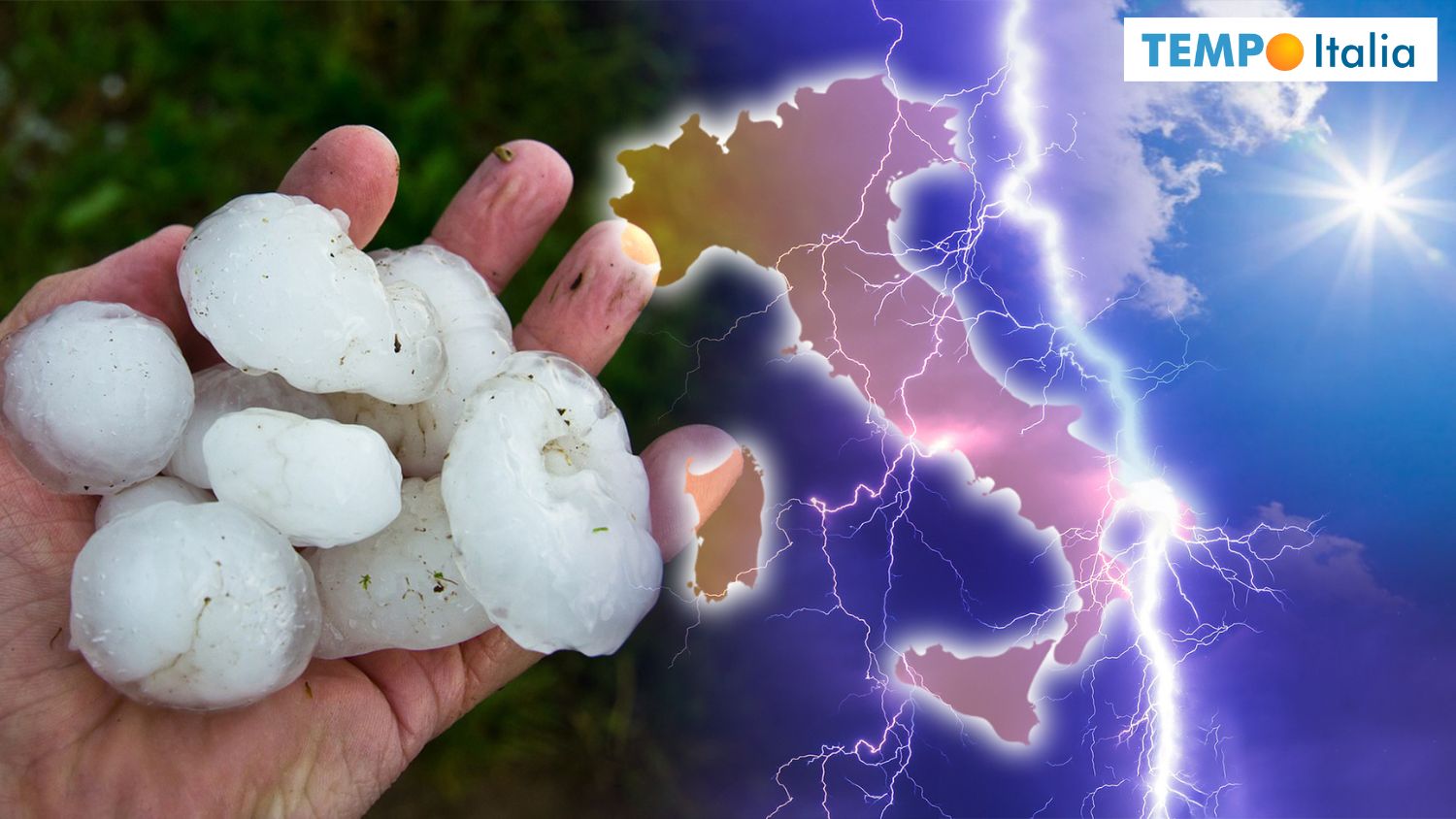 Meteo: contrasti forti generano piogge degne dei Monsoni asiatici. Grandine