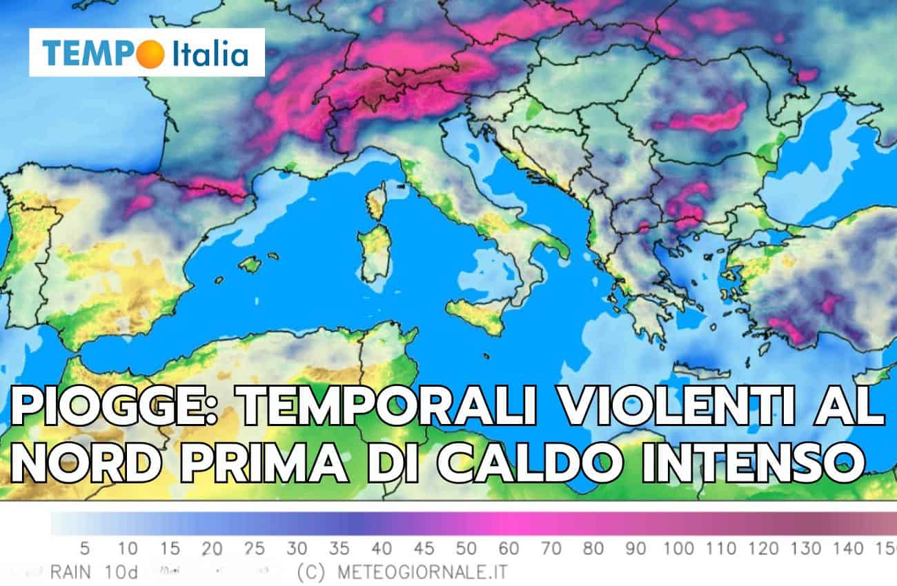 Meteo piogge 10 giorni: temporali violenti in alcune regioni, ecco quali