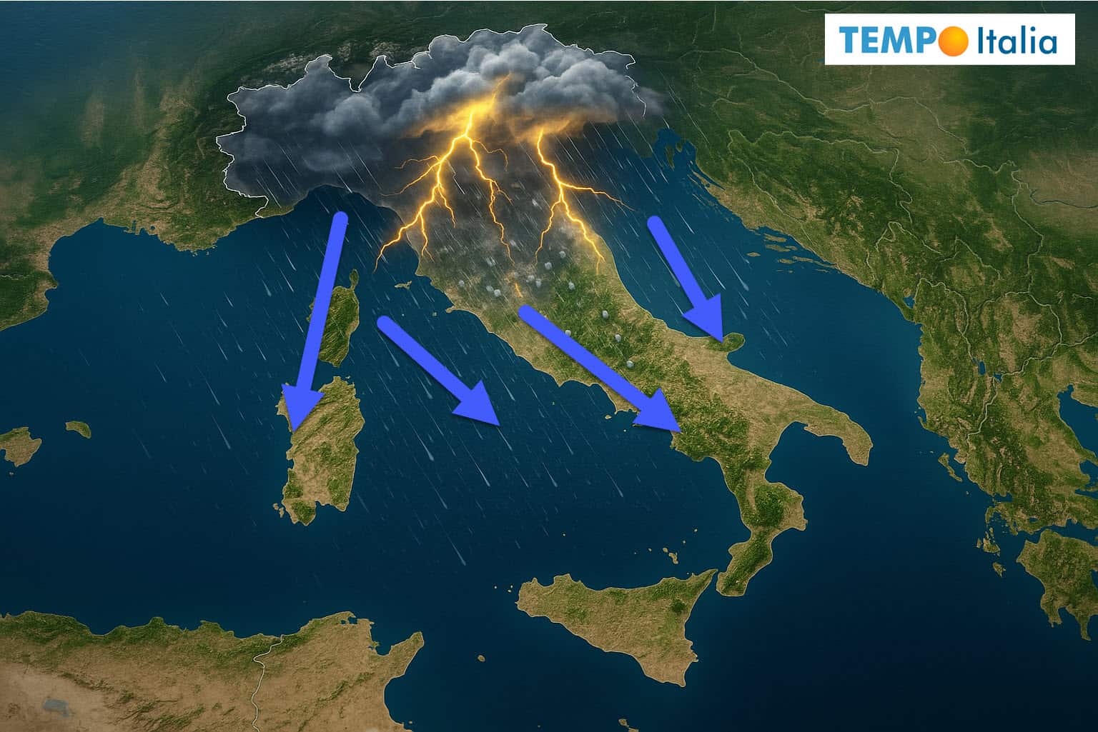 Black out: meteo grandine e freddo improvviso sull’Italia