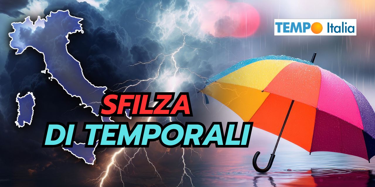 Meteo prossimi giorni: sfilza di temporali