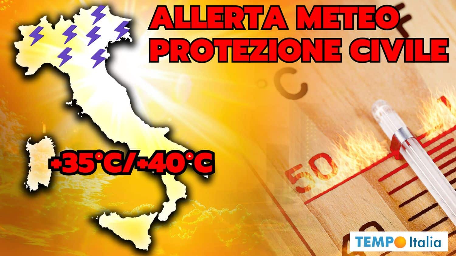 Allerta Meteo della Protezione Civile per Oggi, Giovedì 26 Giugno