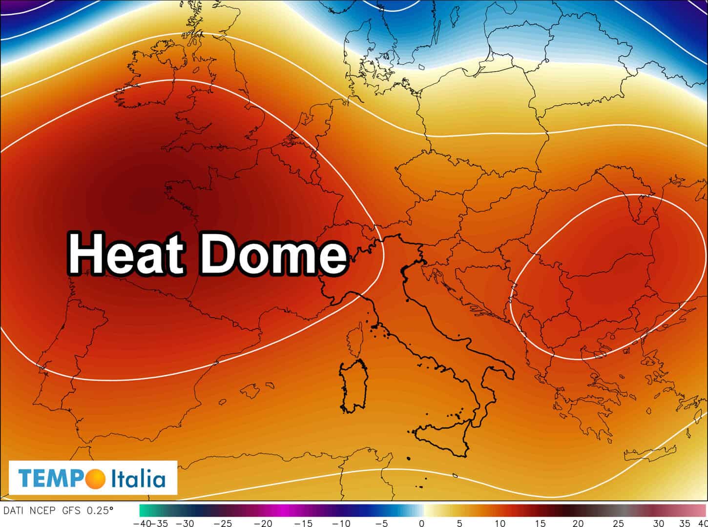 Meteo, oggi peggio di ieri l’Alta Pressione africana. Sta diventando Heat Dome