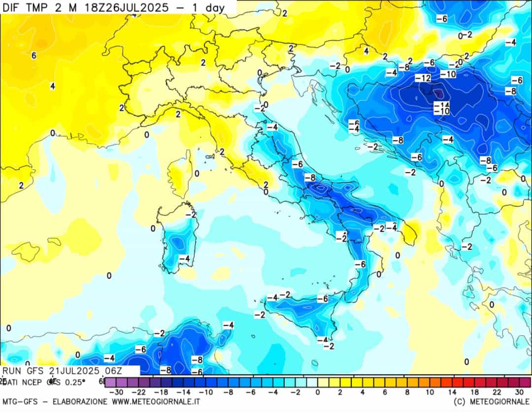 Crollo termico 26 luglio