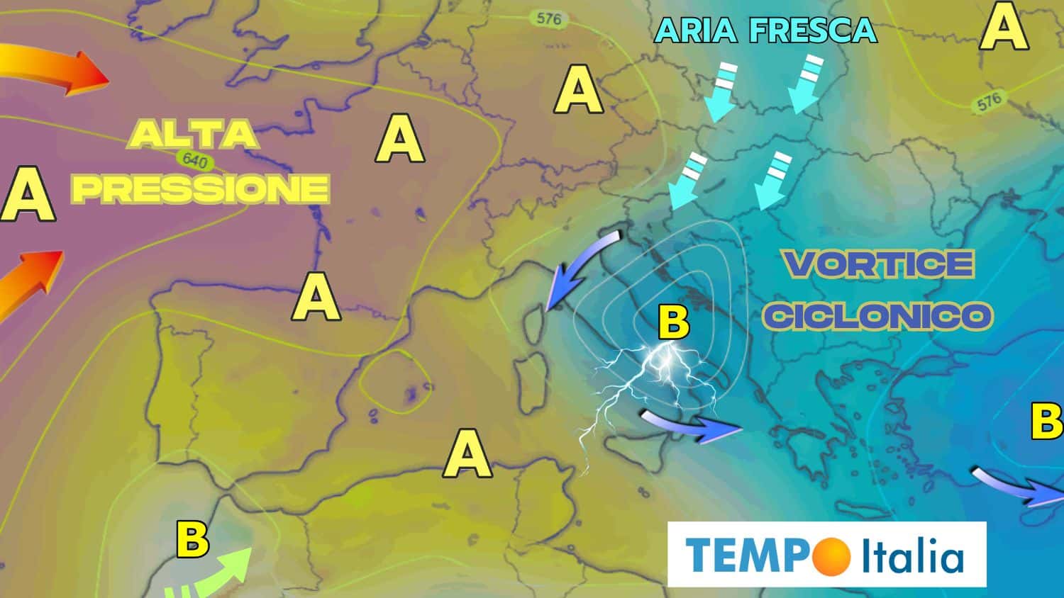 Ipotesi di maltempo anche su alcune aree centro meridionali. Le ultimissime