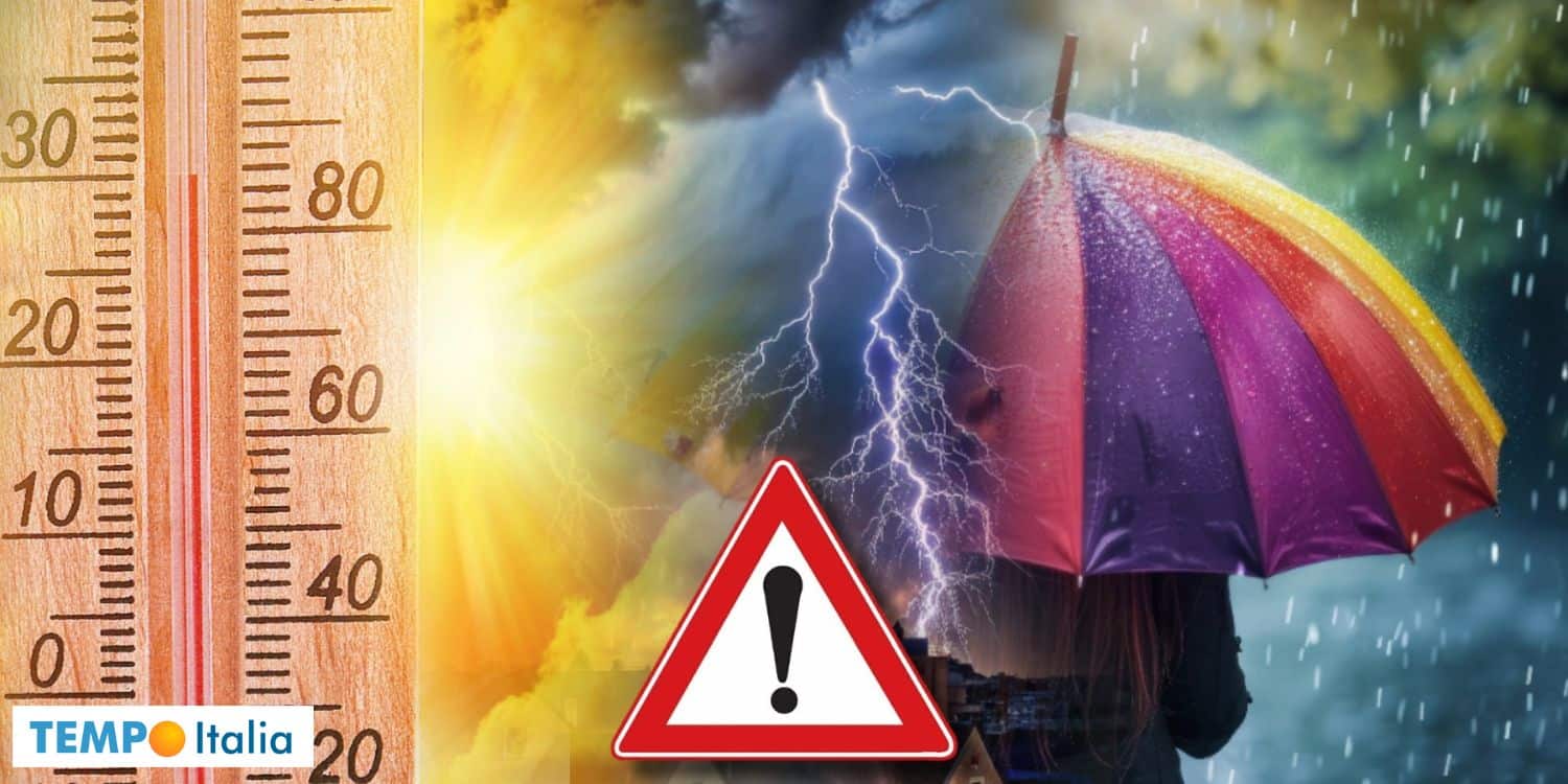 Meteo, forte ondata di maltempo tra lunedì 1 e martedì 2 settembre