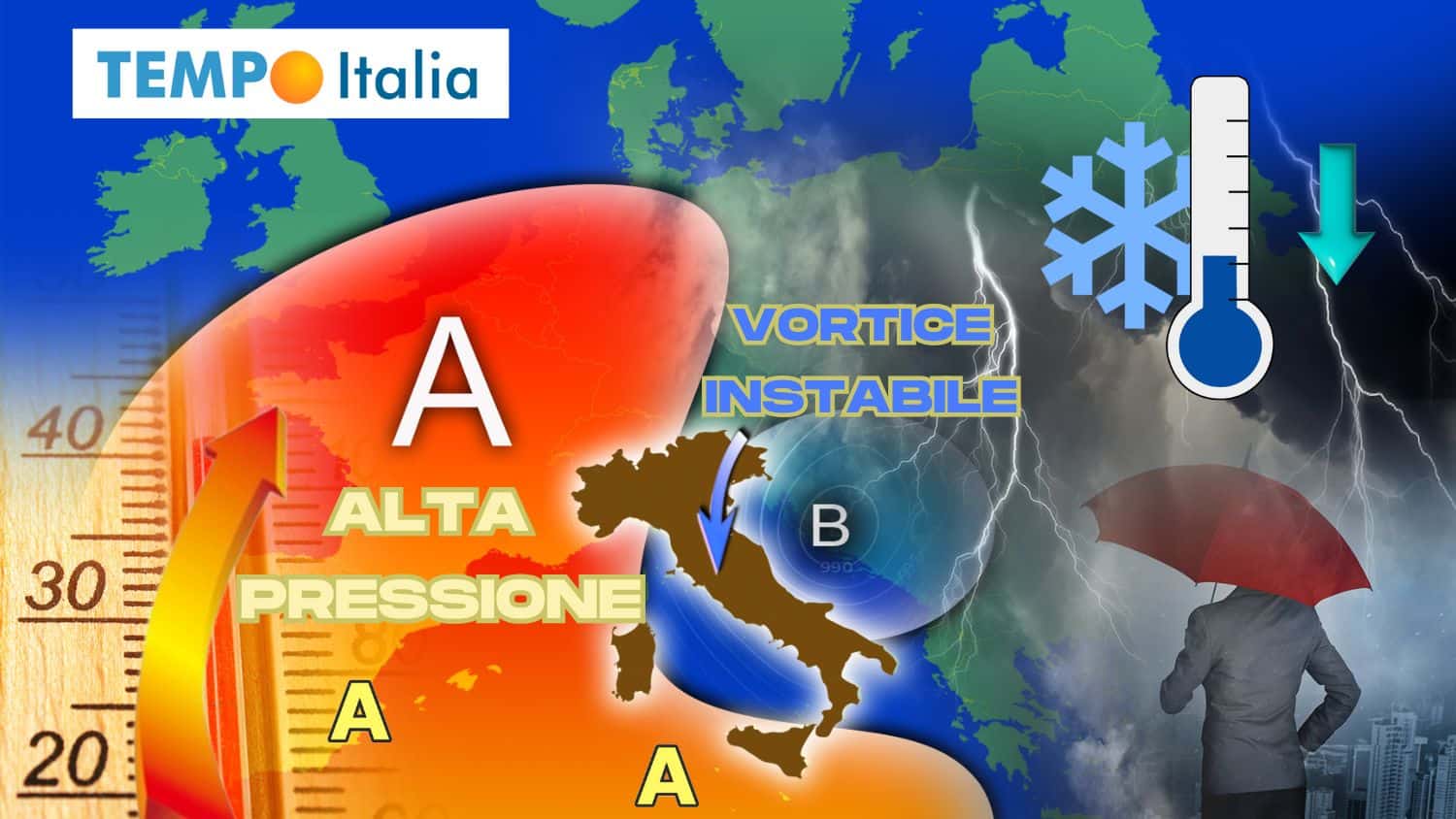 Nuovo, imminente crollo termico: fino a 6/7° sotto media