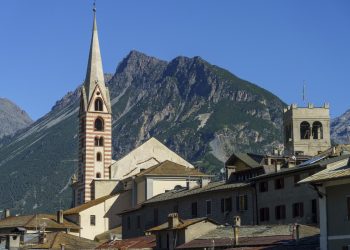 Veduta di Bormio Valtellina Italia