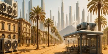 Napoli. Nell'entroterra sorgerà una metropoli con grattacieli ad est del Vesuvio. La costa sarà umidissima, invivibile d'estate.