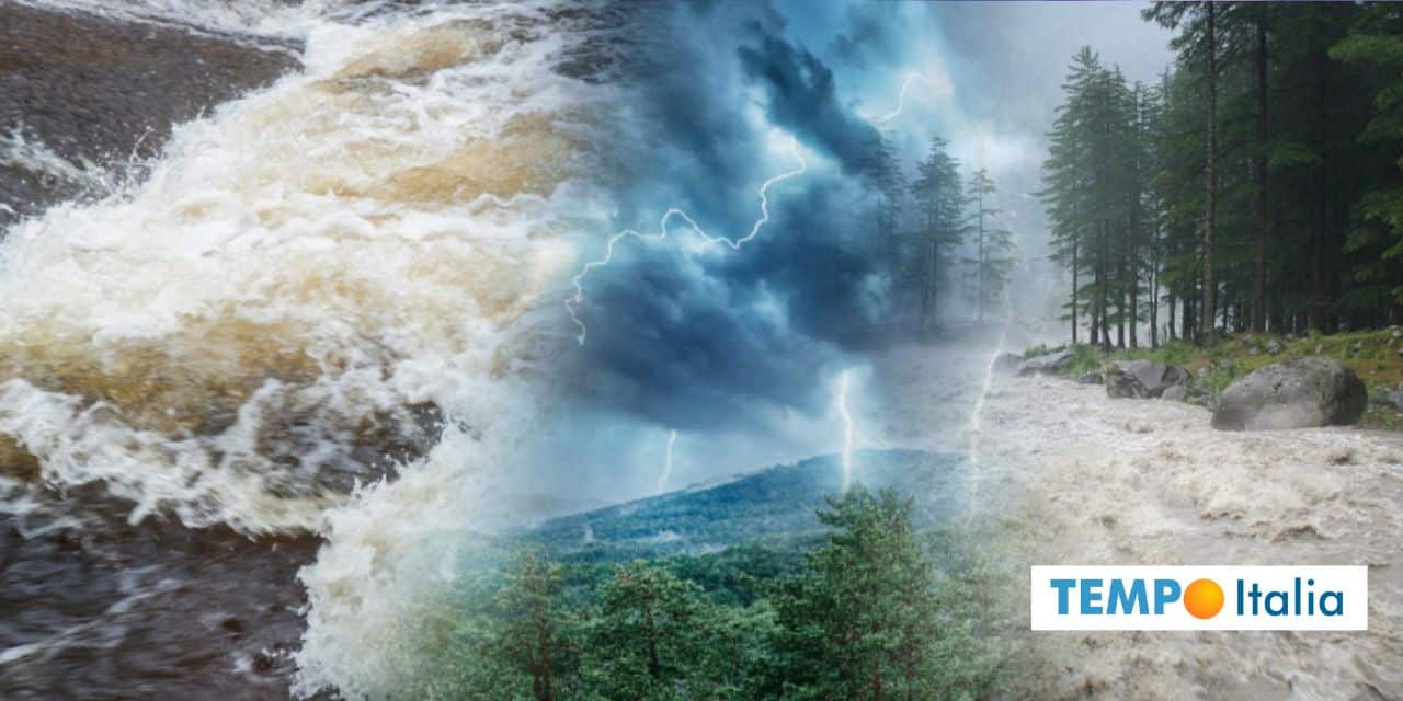Meteo: nubifragi tra Lunedì 22 e Martedì 23