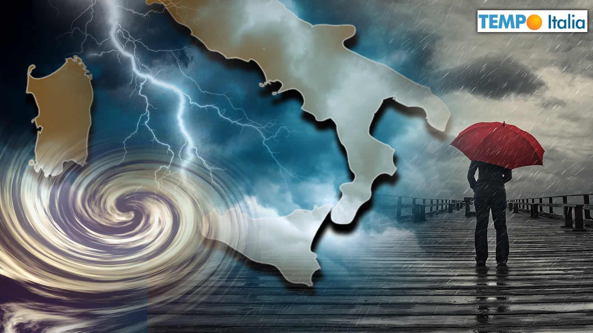 Meteo: Vortice tra Sardegna e Sicilia, rischio Forte Maltempo