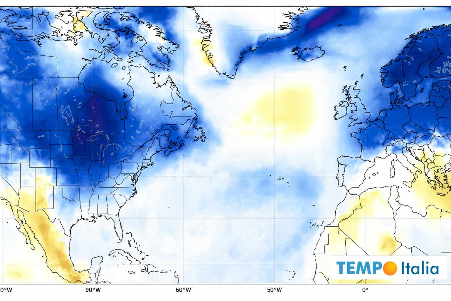 La Niña, prove da parte dei dati ECMWF di Inverno più freddo