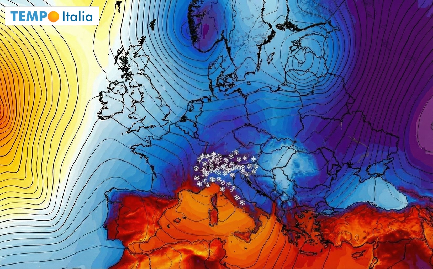 Le dinamiche estreme delle masse d'aria: Vortice Polare debole, freddo in Europa e Russia europea, impennata di forza della calura africana, ovviamente commisurata alla stagione. Contrasti termici, precipitazioni, nevicate dove farà freddo. Questa non è una previsione meteo, ma uno scenario potenzialmente possibile sulla base di vari indici climatici.