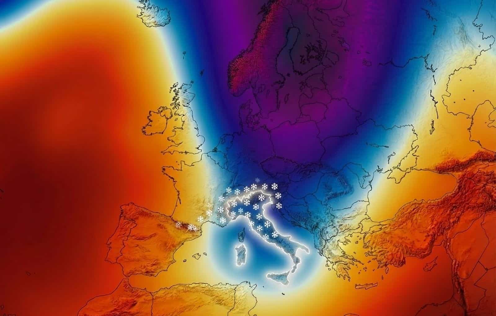 2-4 Gennaio 2026: neve a quote bassissime e freddo, le novità dai modelli