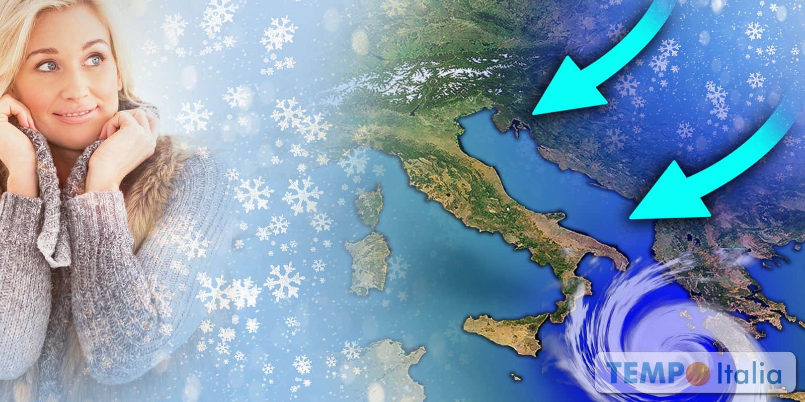 Svolta meteo a San Silvestro: si riapre la porta fredda dei Balcani, neve anche a bassa quota