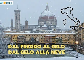 Irruzione gelida in Italia che porta la neve.