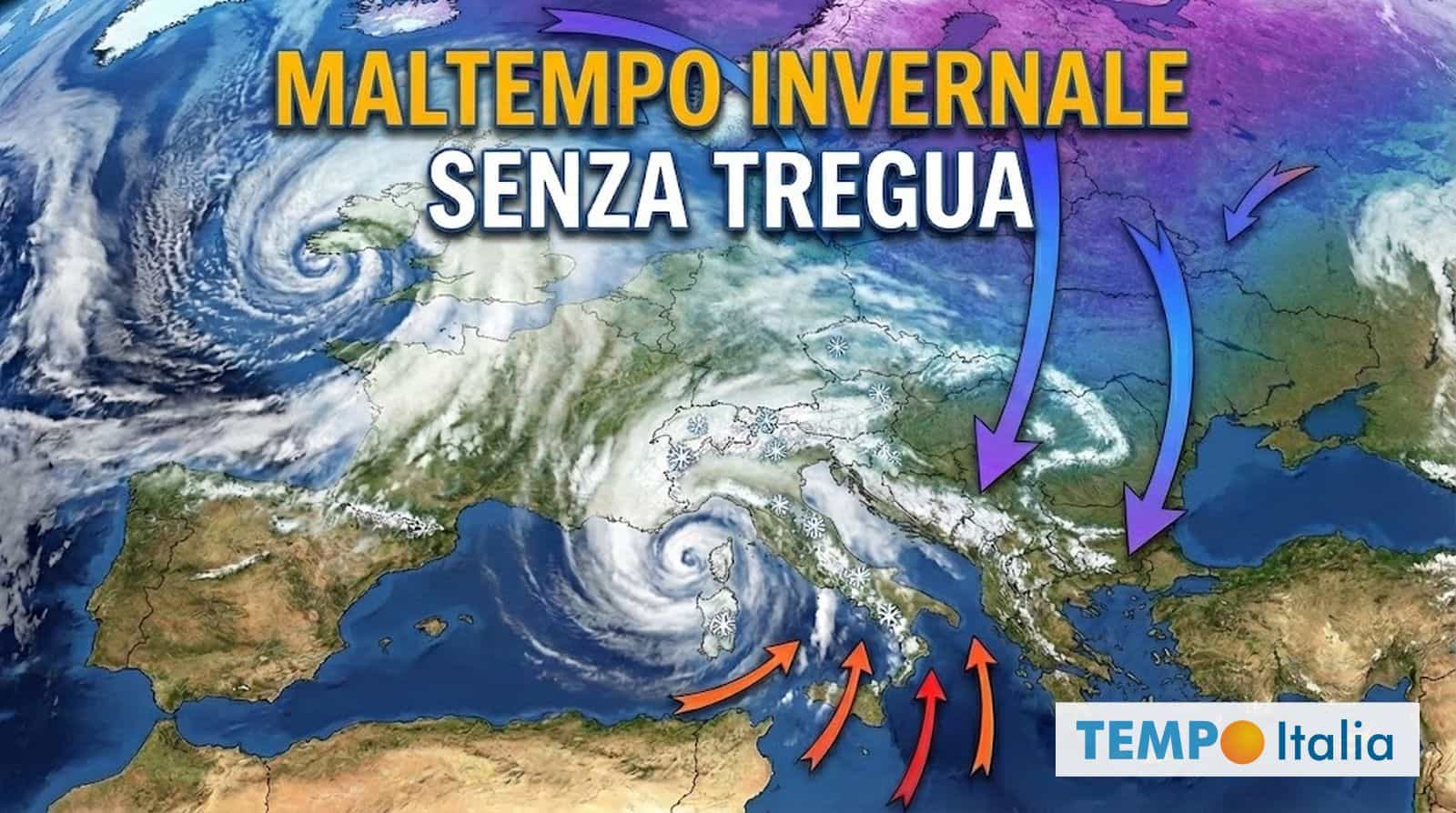 L’Inverno non molla la presa: ancora maltempo e NEVE nell’ultima settimana di gennaio