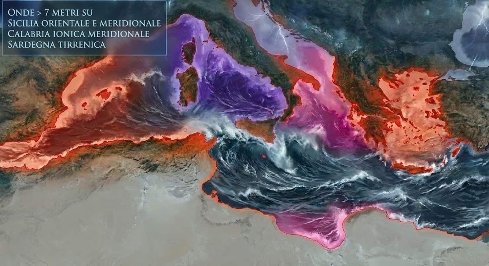 Ciclone Harry, tempesta sulle coste: attese Onde record fino a 10 metri
