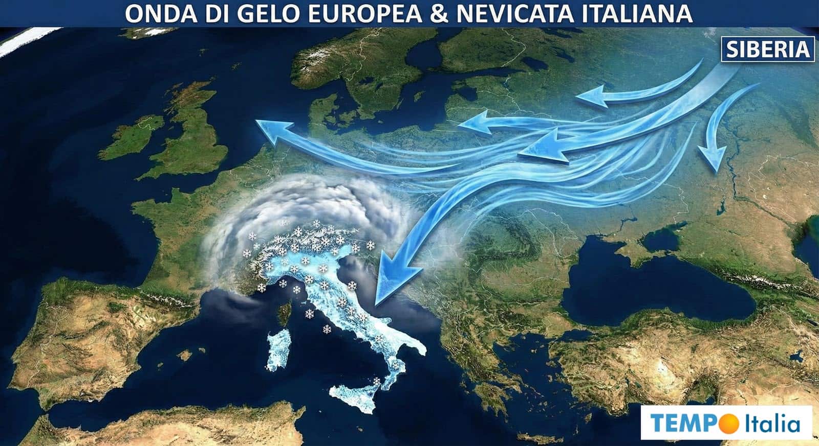 Ribaltone, la svolta dall’Epifania neve forte. Regioni interessate