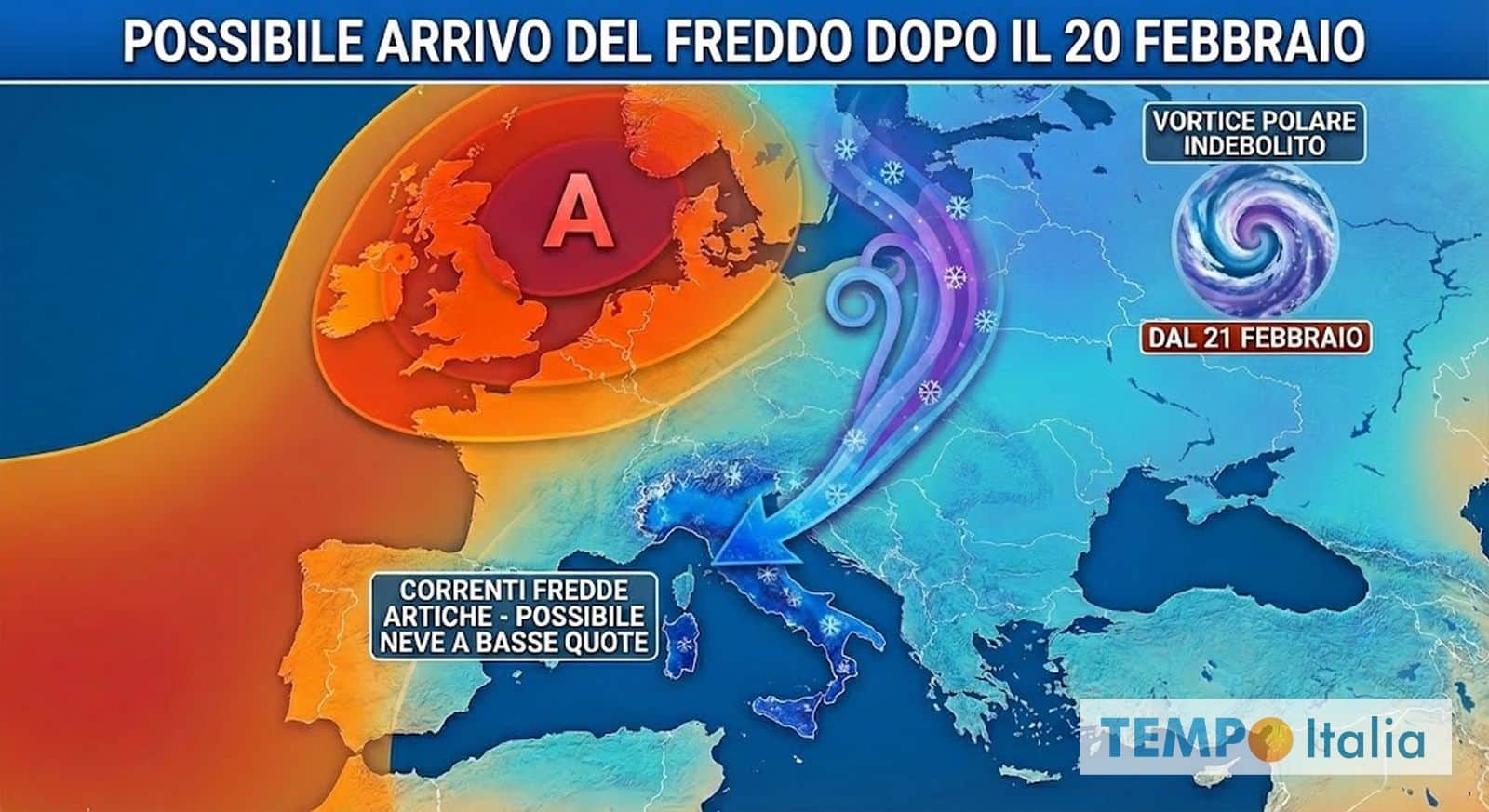 Meteo, l’Inverno si risveglia a fine Febbraio: arriva il freddo, ma quanto?