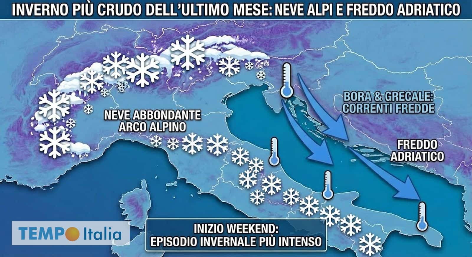 Sciabolata artica, manca poco! Freddo e neve, ecco cosa aspettarsi