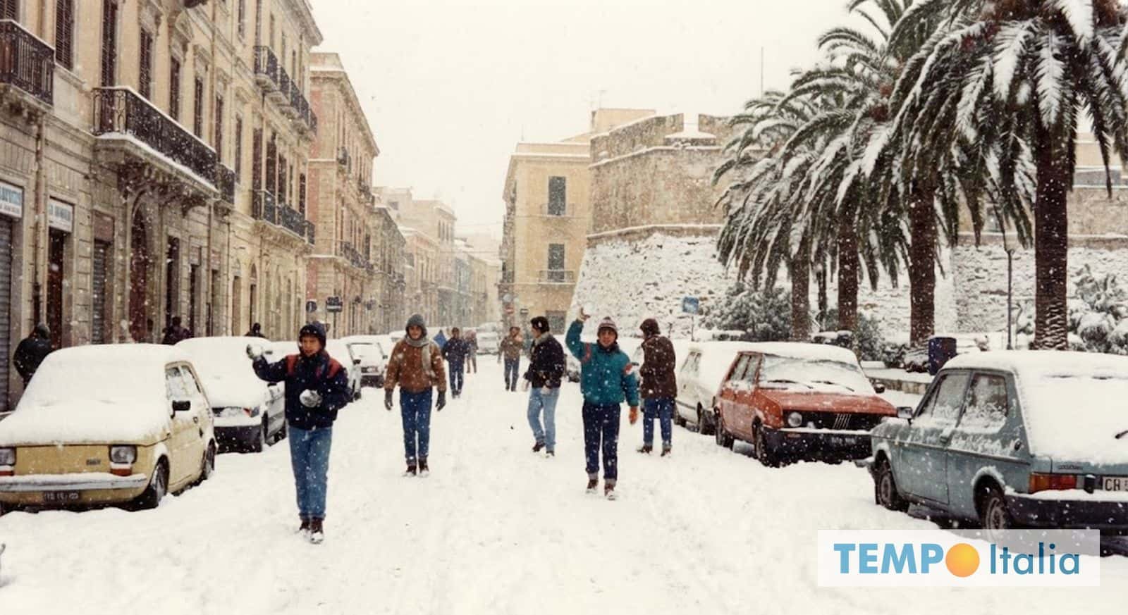 La storica nevicata di Cagliari del 1985 tra magia e gelo siderale