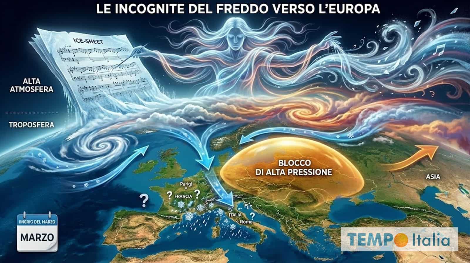 Il vortice polare si spacca e il meteo di marzo potrebbe portare la neve in italia