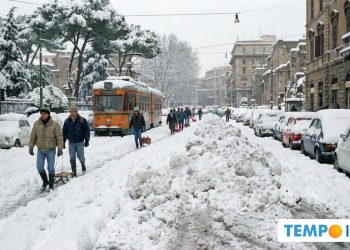 Roma innevata