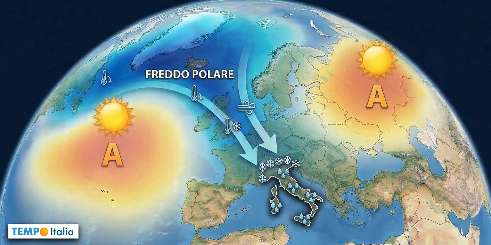 Freddo dalla Groenlandia verso l’Italia: ecco cosa accadrà dopo il 25 Marzo