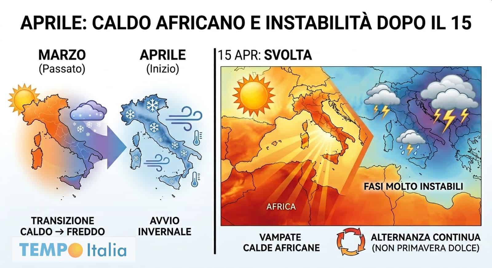 Freddo, temporali estremi e rischio gelate anche ad Aprile, ma c’è la data della svolta