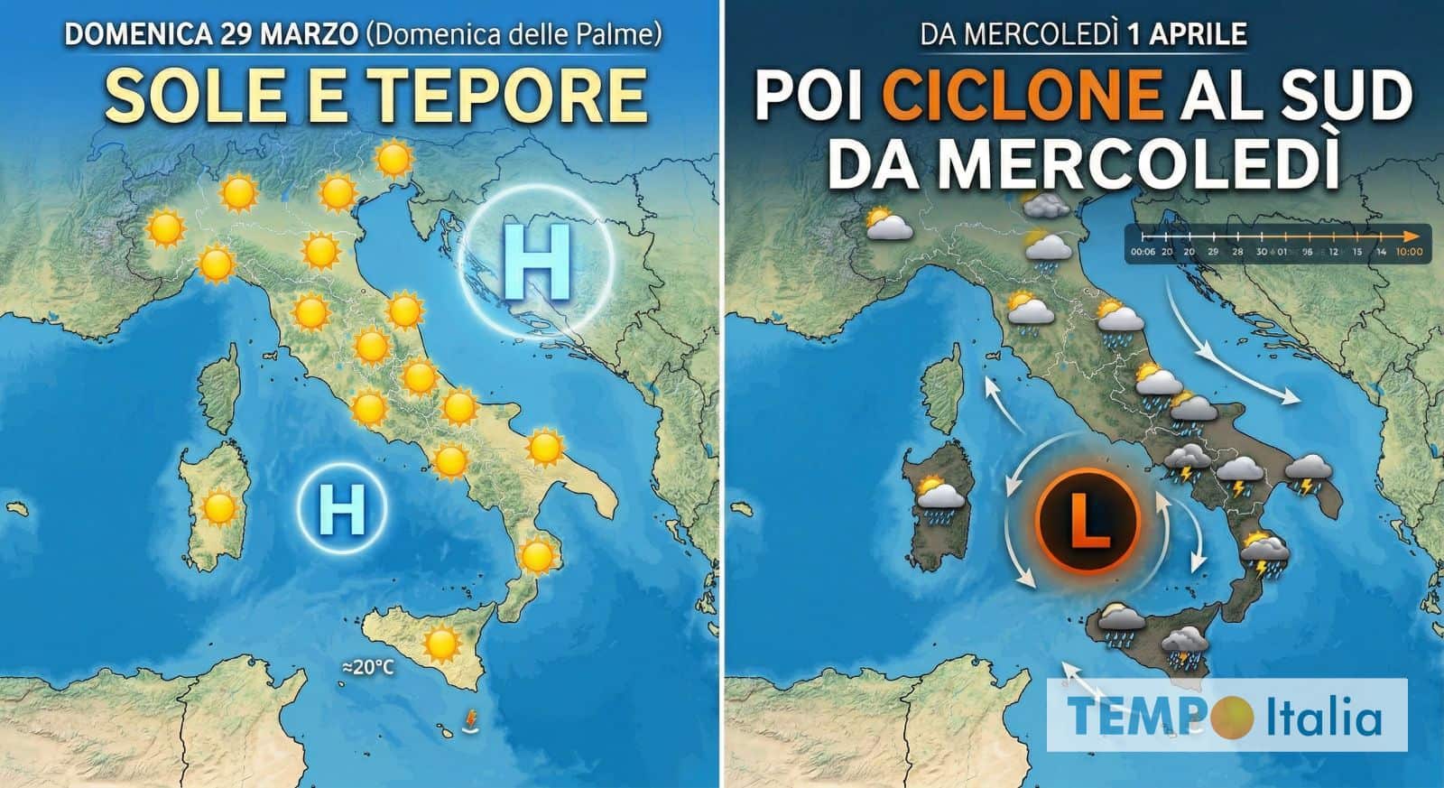 Domenica col sole, ma attenzione! Nuovo vortice ciclonico già in agguato