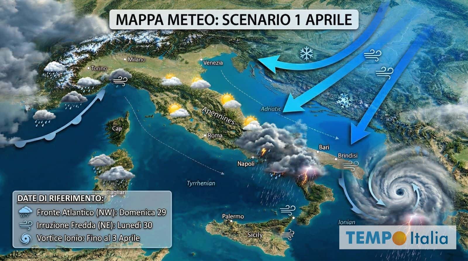 Marzo non molla: freddo e perturbazioni accompagnano l'Italia verso Aprile 34 Marzo non molla: freddo e perturbazioni accompagnano l’Italia verso Aprile
