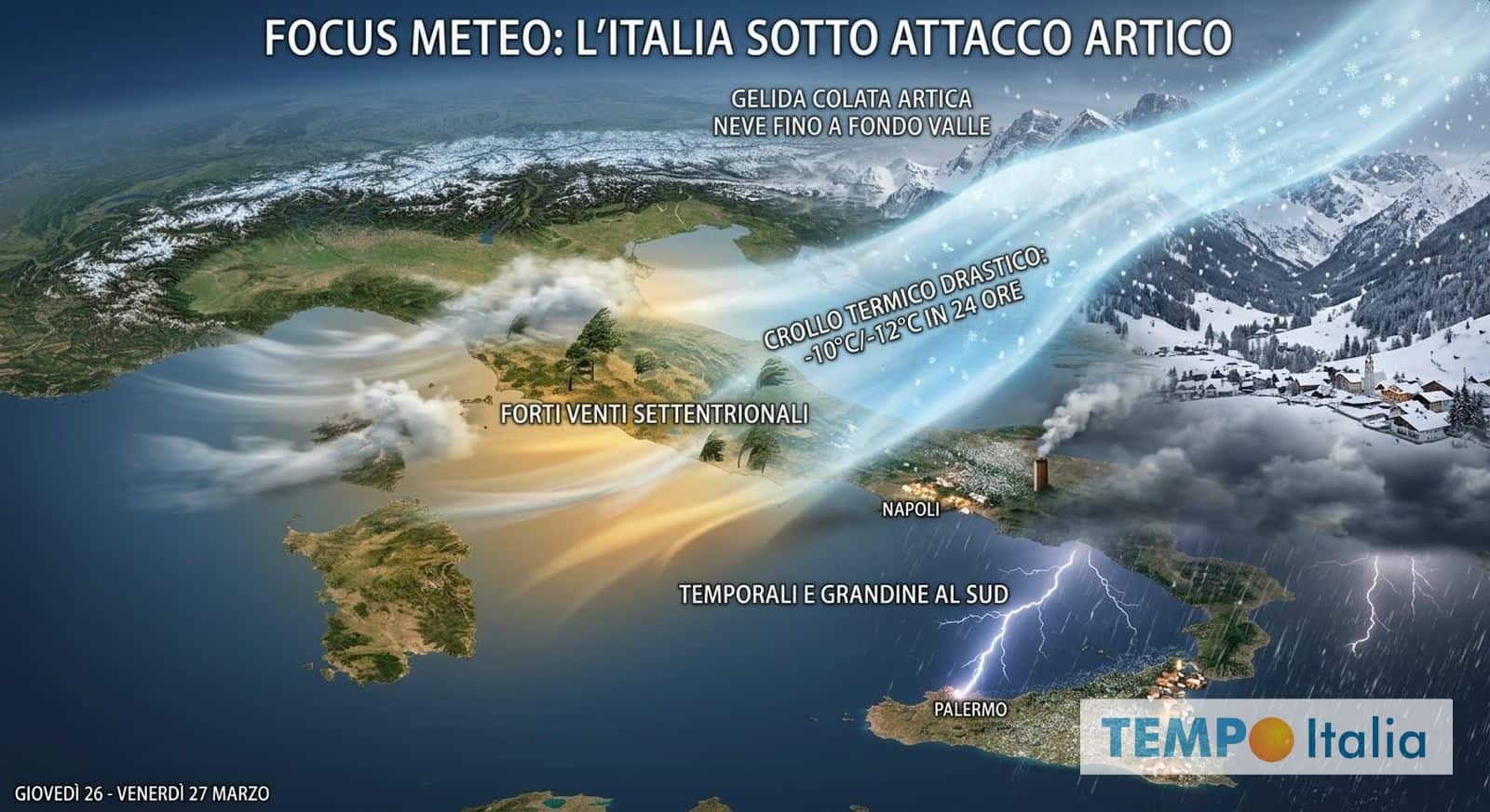 Conto alla rovescia meteo: pochi giorni al tracollo termico e al crudo Inverno