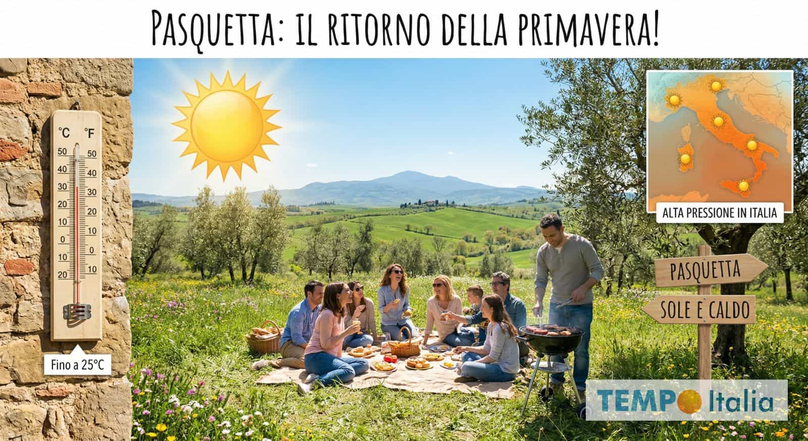 Freddo e pioggia ancora per qualche giorno, poi a Pasqua il sole spazza via tutto