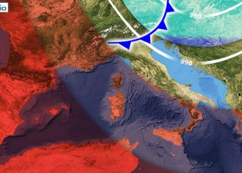 Correnti più fresche potrebbero dilagare parzialmente sull'Italia a fine mese