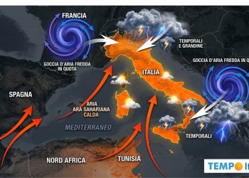 Gocce d'aria fredda in quota: addio al caldo africano stabile