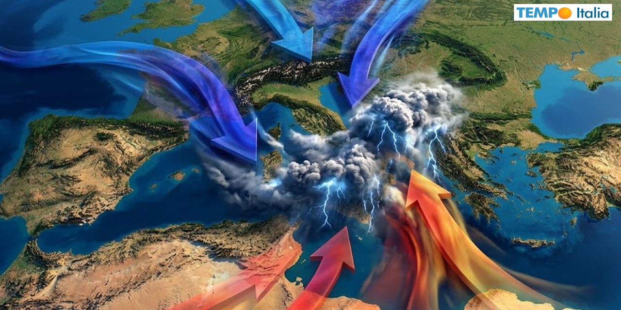 Maltempo e aria più fredda in rotta verso l'Italia