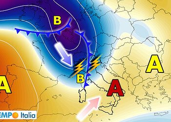 Evoluzione meteo 2 e 3 giugno 2026. Credit ECMWF.