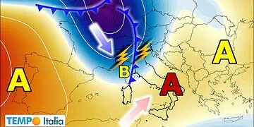 Evoluzione meteo 2 e 3 giugno 2026. Credit ECMWF.